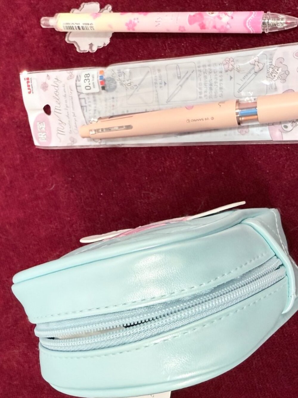 Sanrio My Melody Pouch & 2 My Melody Gel Pens Tokyo Japan Merch. New With Tags - Picture 6 of 9